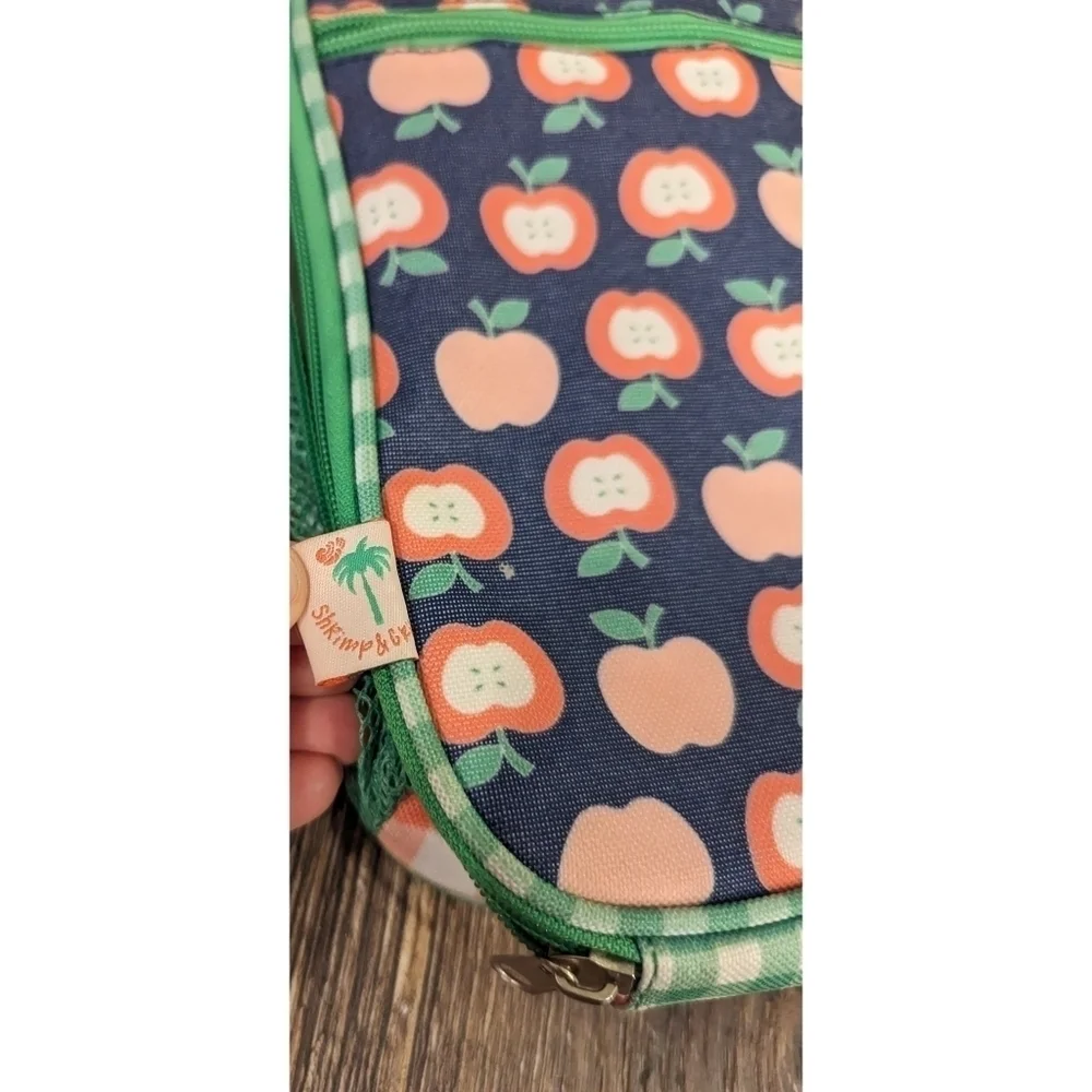 Shrimp and Grits Apple and Gingham Print Lunch bag One Size